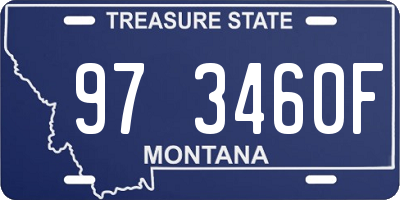 MT license plate 973460F