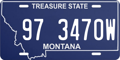 MT license plate 973470W