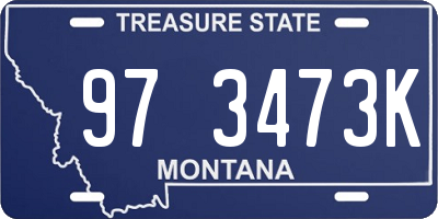 MT license plate 973473K