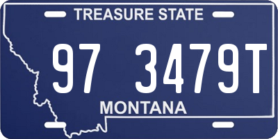 MT license plate 973479T