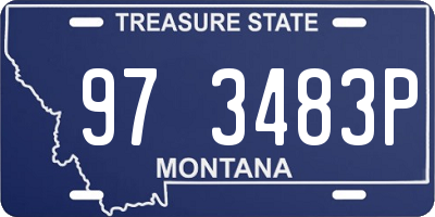 MT license plate 973483P