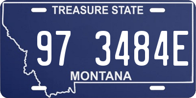 MT license plate 973484E