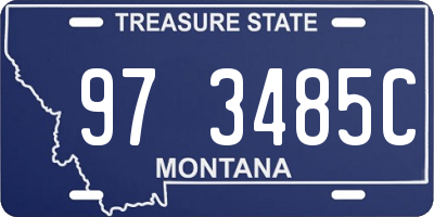 MT license plate 973485C