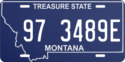 MT license plate 973489E