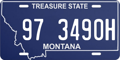 MT license plate 973490H