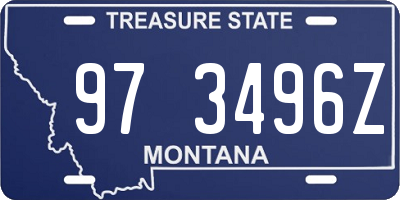 MT license plate 973496Z