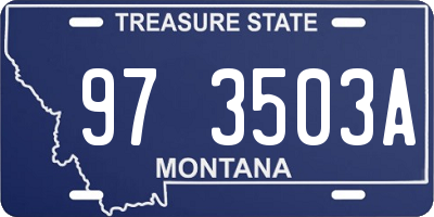 MT license plate 973503A