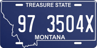 MT license plate 973504X