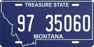 MT license plate 973506O