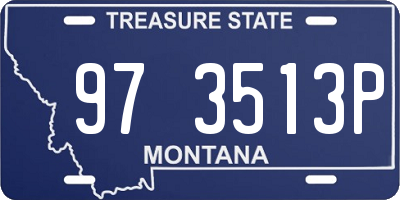 MT license plate 973513P