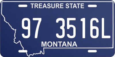 MT license plate 973516L