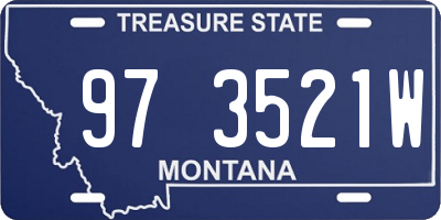 MT license plate 973521W