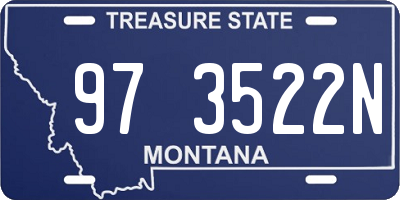 MT license plate 973522N