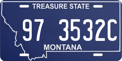 MT license plate 973532C
