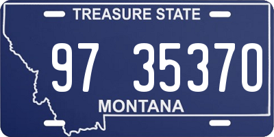 MT license plate 973537O