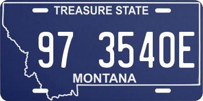 MT license plate 973540E