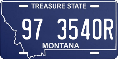 MT license plate 973540R