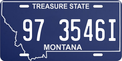 MT license plate 973546I