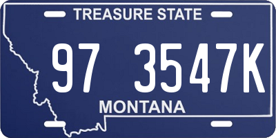 MT license plate 973547K