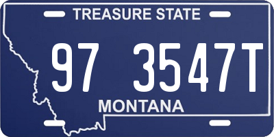MT license plate 973547T