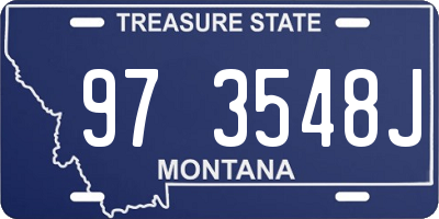 MT license plate 973548J