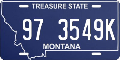 MT license plate 973549K