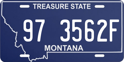 MT license plate 973562F