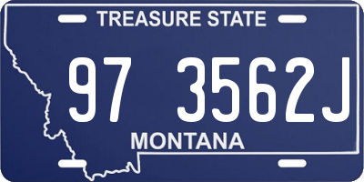 MT license plate 973562J