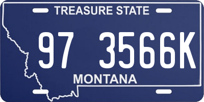 MT license plate 973566K