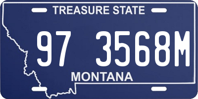 MT license plate 973568M