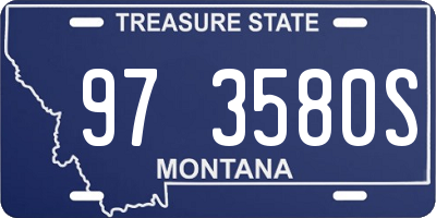MT license plate 973580S