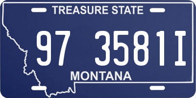 MT license plate 973581I