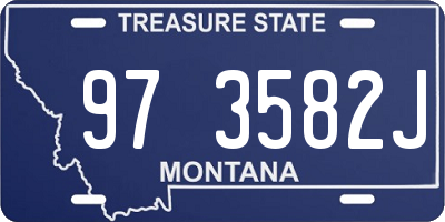 MT license plate 973582J