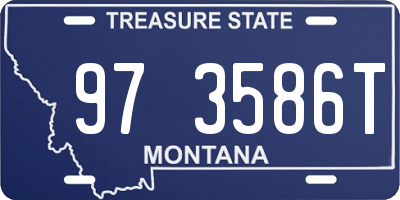MT license plate 973586T