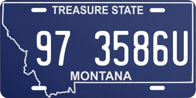 MT license plate 973586U
