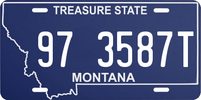 MT license plate 973587T
