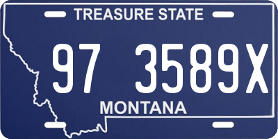 MT license plate 973589X