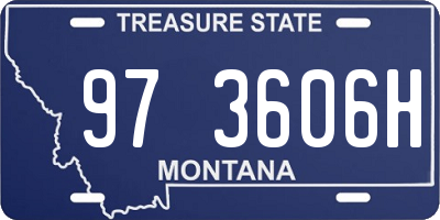 MT license plate 973606H