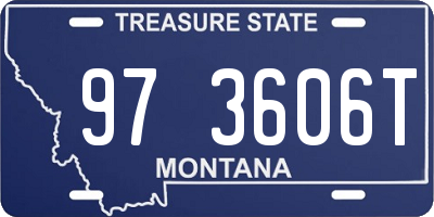 MT license plate 973606T