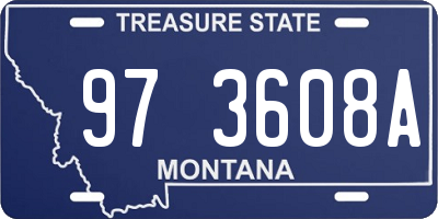 MT license plate 973608A