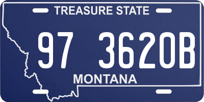 MT license plate 973620B