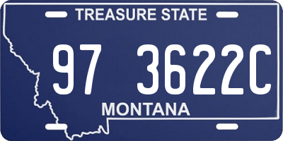 MT license plate 973622C