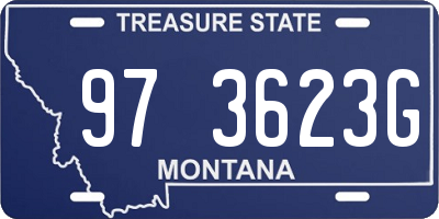 MT license plate 973623G