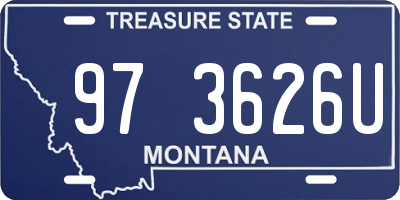 MT license plate 973626U