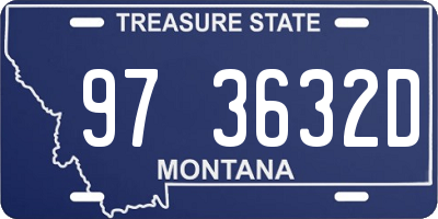 MT license plate 973632D