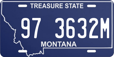 MT license plate 973632M