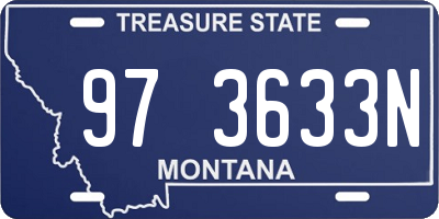 MT license plate 973633N