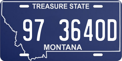 MT license plate 973640D