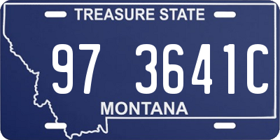 MT license plate 973641C