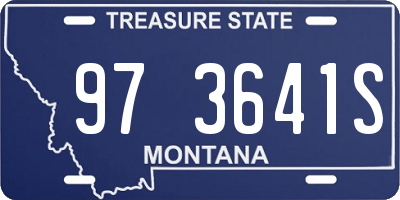 MT license plate 973641S